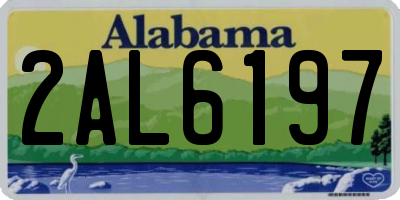 AL license plate 2AL6197