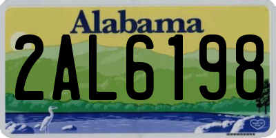 AL license plate 2AL6198