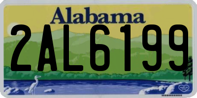 AL license plate 2AL6199