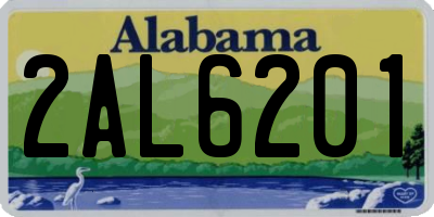 AL license plate 2AL6201