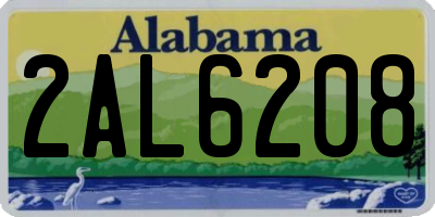 AL license plate 2AL6208