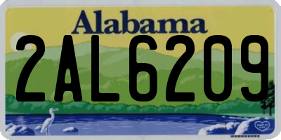 AL license plate 2AL6209