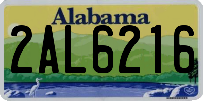 AL license plate 2AL6216