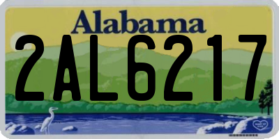 AL license plate 2AL6217