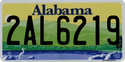 AL license plate 2AL6219