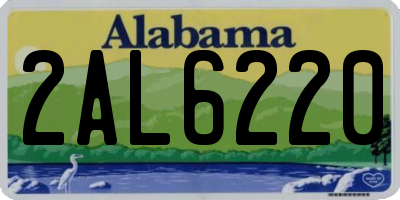 AL license plate 2AL6220