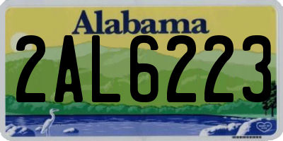 AL license plate 2AL6223