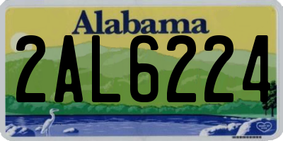 AL license plate 2AL6224
