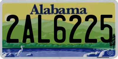 AL license plate 2AL6225