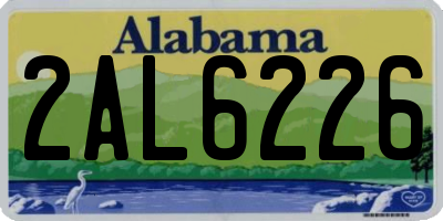 AL license plate 2AL6226