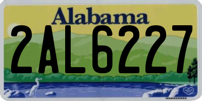 AL license plate 2AL6227