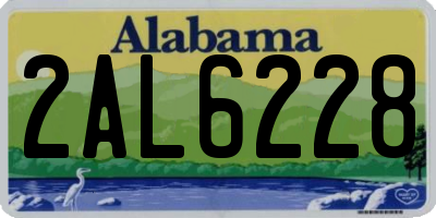 AL license plate 2AL6228
