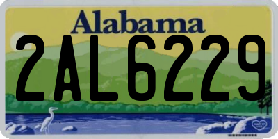 AL license plate 2AL6229