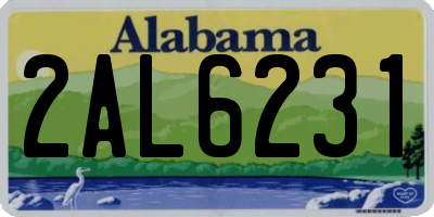 AL license plate 2AL6231