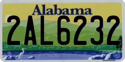 AL license plate 2AL6232