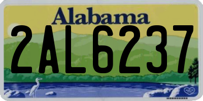 AL license plate 2AL6237