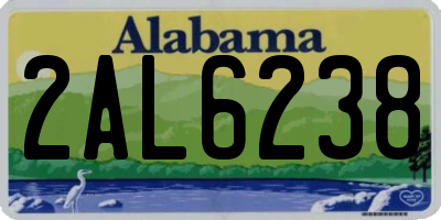 AL license plate 2AL6238