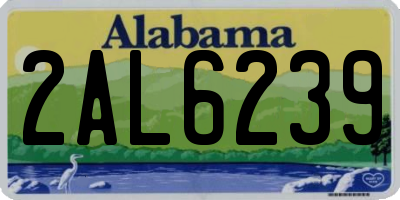 AL license plate 2AL6239