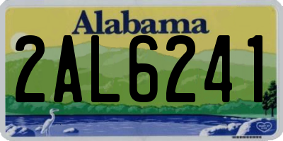 AL license plate 2AL6241