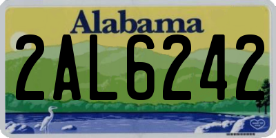 AL license plate 2AL6242