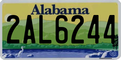 AL license plate 2AL6244