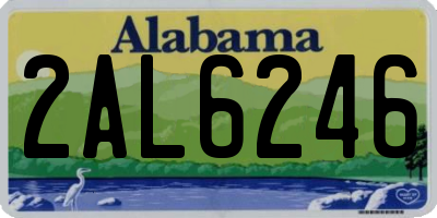 AL license plate 2AL6246