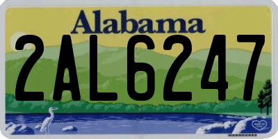 AL license plate 2AL6247