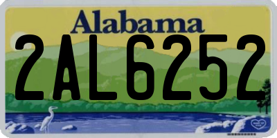 AL license plate 2AL6252