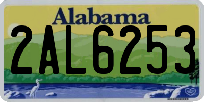 AL license plate 2AL6253