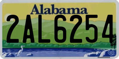 AL license plate 2AL6254