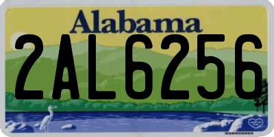 AL license plate 2AL6256