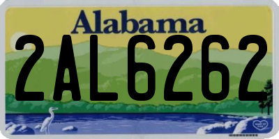 AL license plate 2AL6262