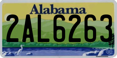 AL license plate 2AL6263