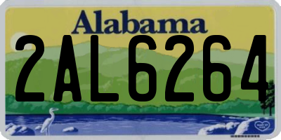 AL license plate 2AL6264