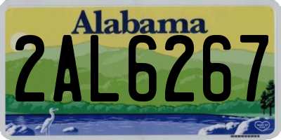 AL license plate 2AL6267