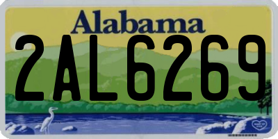 AL license plate 2AL6269