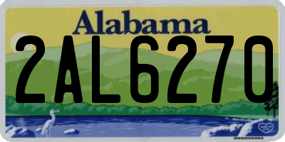 AL license plate 2AL6270