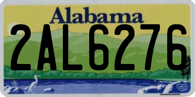 AL license plate 2AL6276