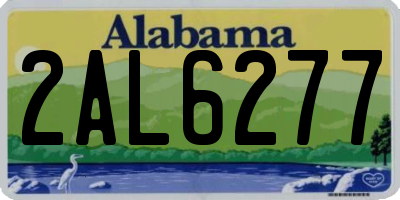 AL license plate 2AL6277