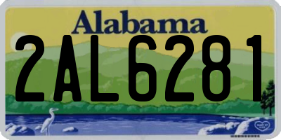 AL license plate 2AL6281