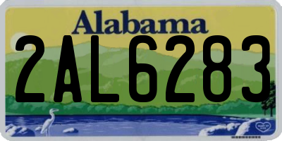 AL license plate 2AL6283