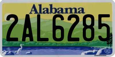 AL license plate 2AL6285