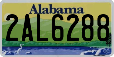 AL license plate 2AL6288