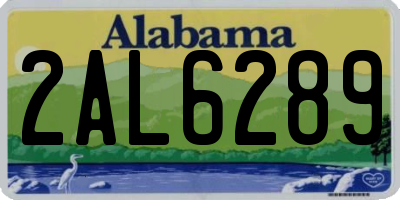 AL license plate 2AL6289