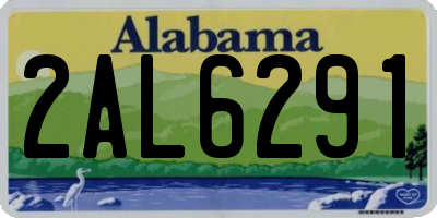 AL license plate 2AL6291