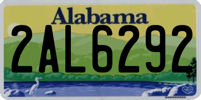 AL license plate 2AL6292