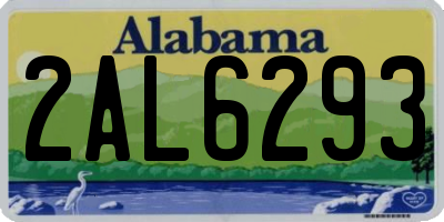 AL license plate 2AL6293