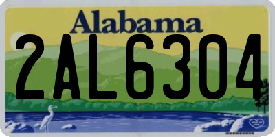 AL license plate 2AL6304