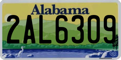 AL license plate 2AL6309