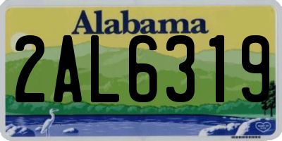 AL license plate 2AL6319
